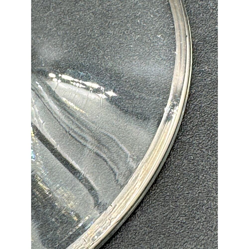 Vintage Lidded Apothocary Jar Candy Jar with Silver Knob, Rings Appx 8" Tall - Picture 5 of 8